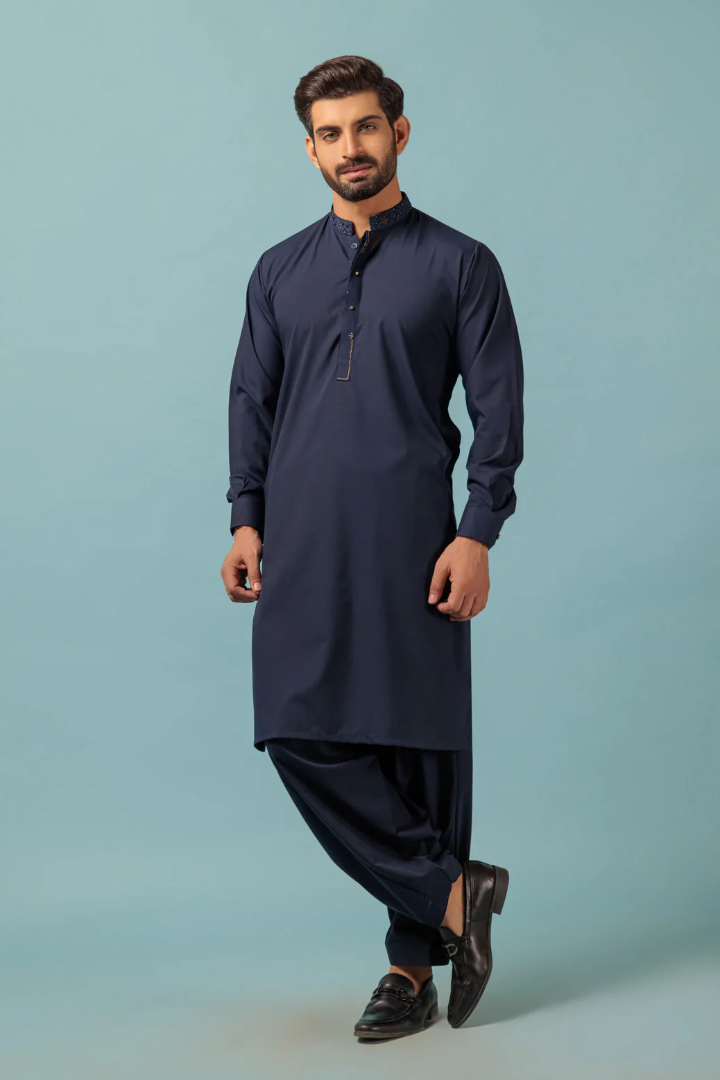 D-BLUE-BLENDED-KURTA SHALWAR - (KSRW23-009) - Image 5