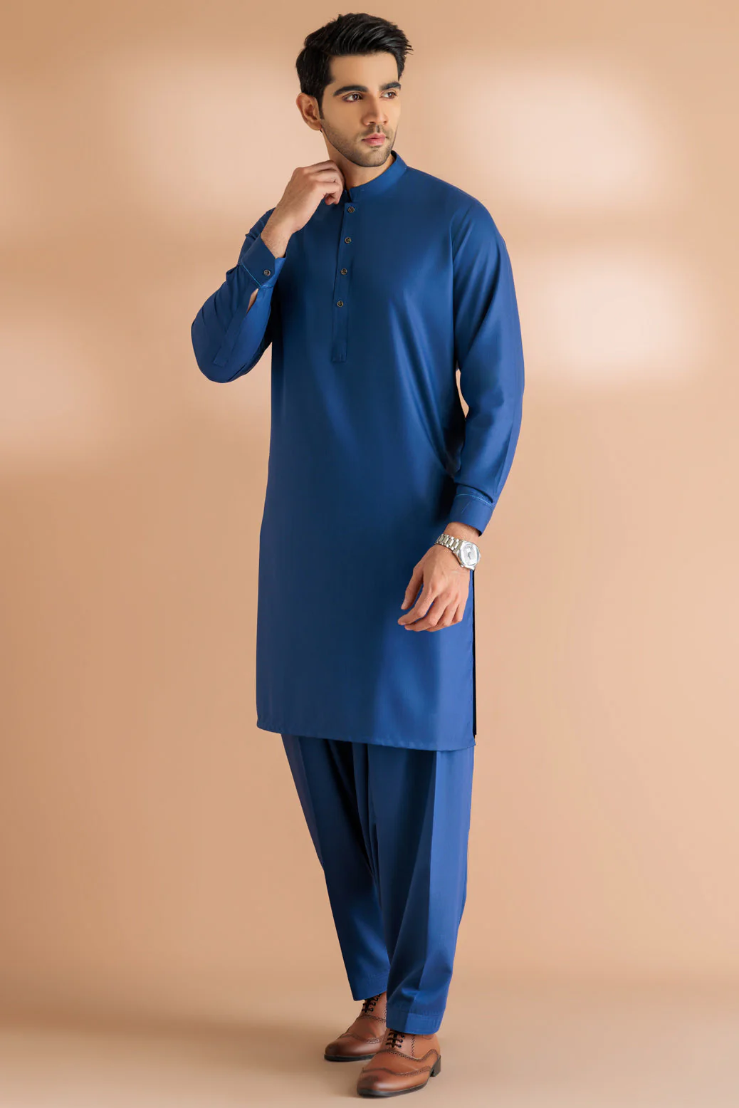 D-BLUE-BLENDED-KURTA SHALWAR - (KSRW23-016) - Image 2