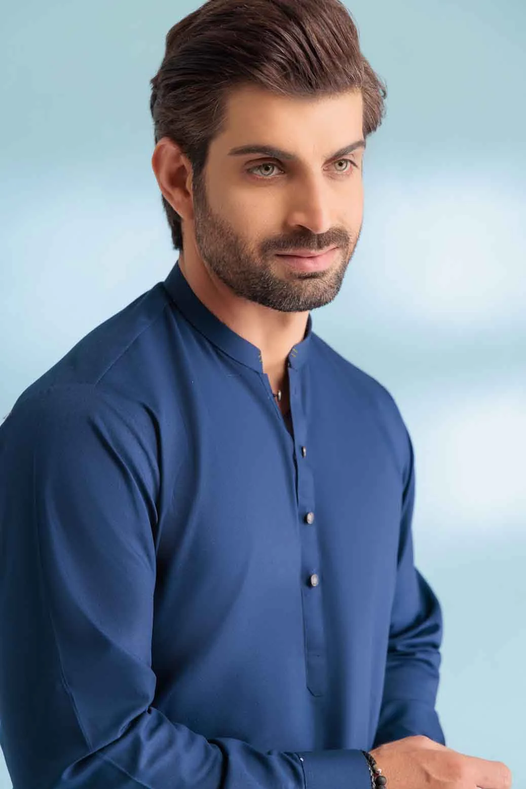 D-BLUE-DOBBY-KURTA SHALWAR - (KSRW23-024) - Image 3