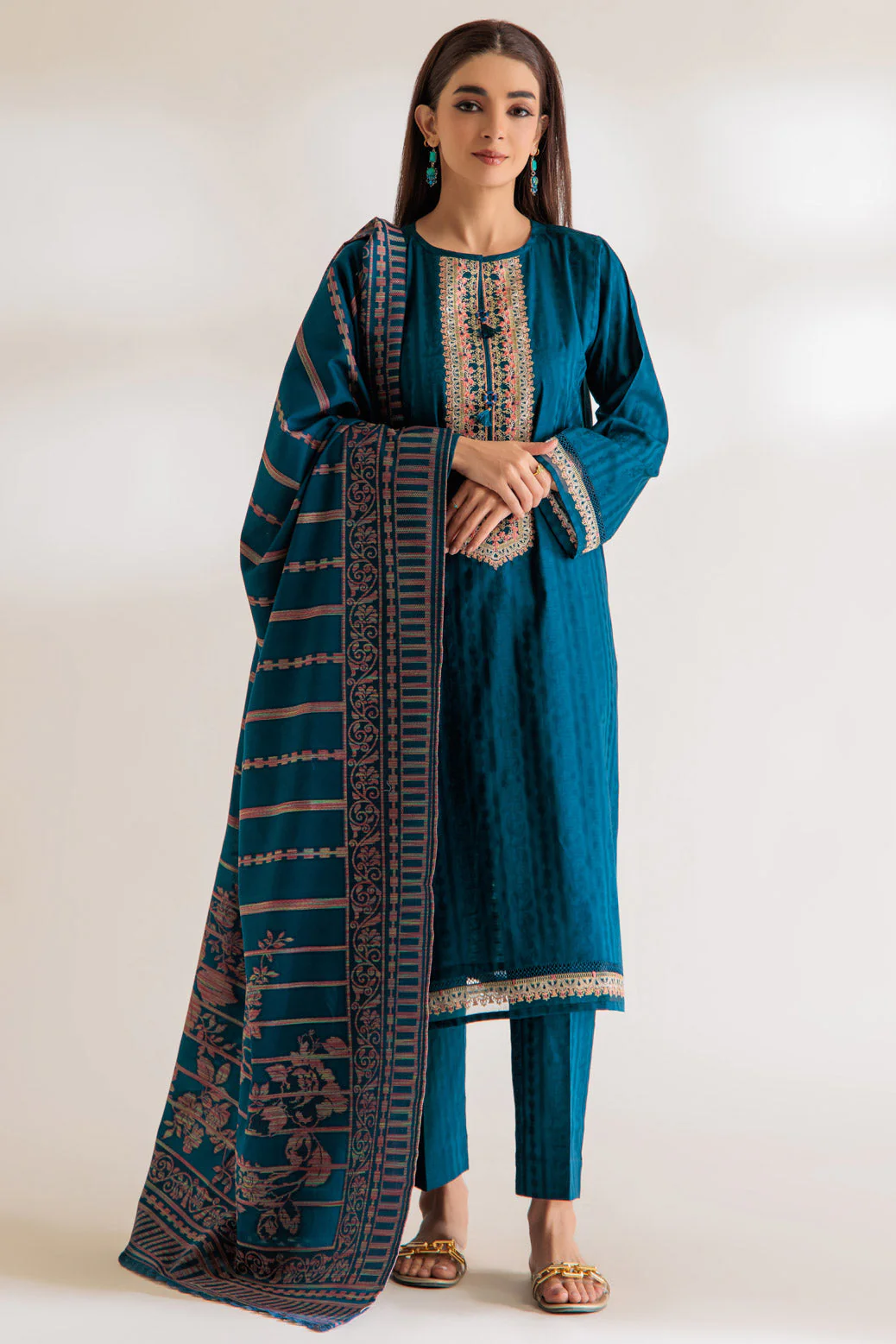 D-BLUE-JACQUARD-3 PIECE (WS2233P07) - Image 3