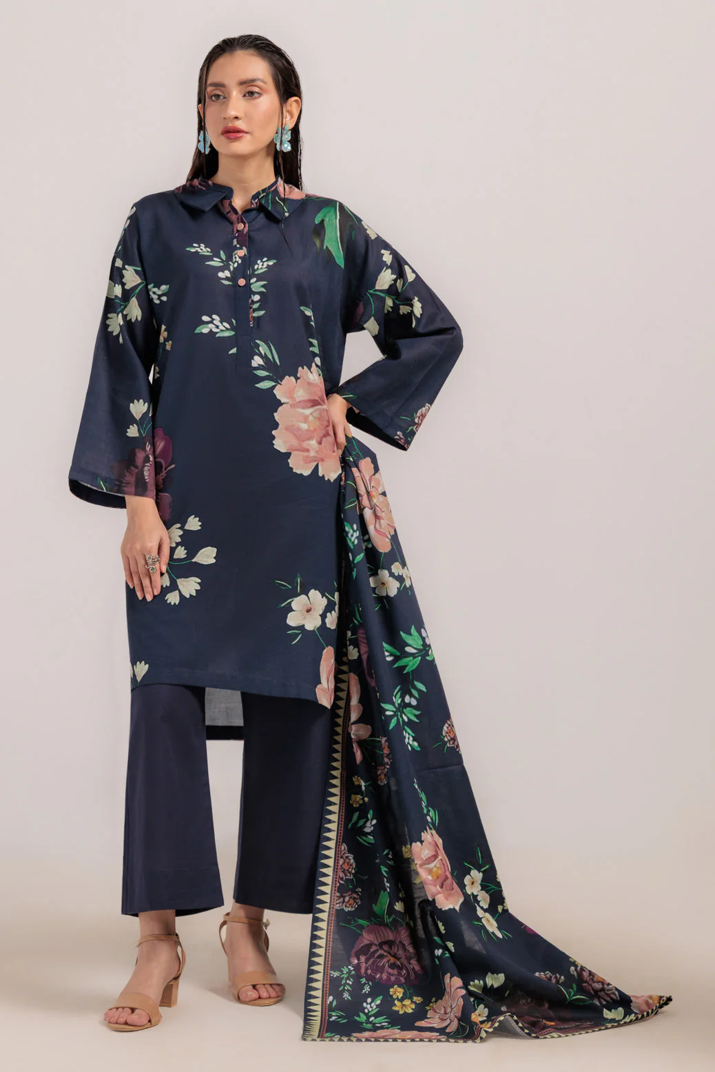 D-BLUE-KHADDAR-3 PIECE (WS2243P38) - Image 4