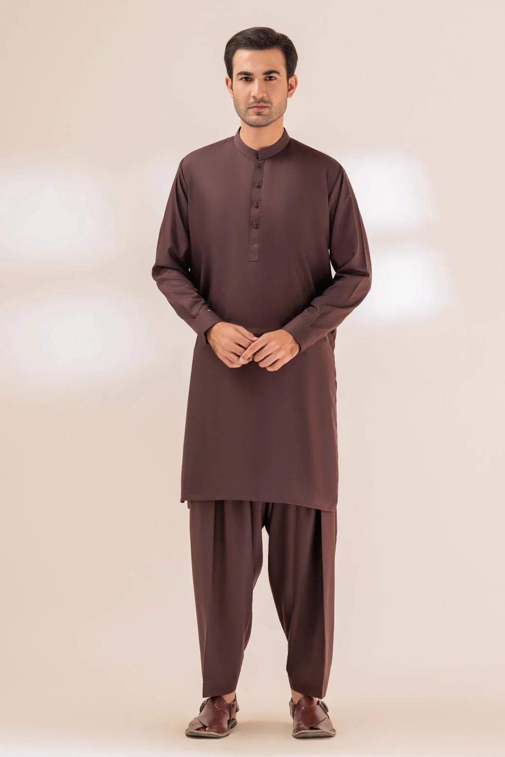 D-BROWN-BLENDED-SHALWAR SUIT - (GSBW23-037) - Image 4