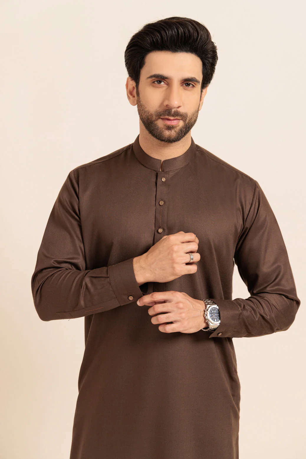 D-BROWN-BLENDED-SHALWAR SUIT - (GSBW24-003) - Image 2