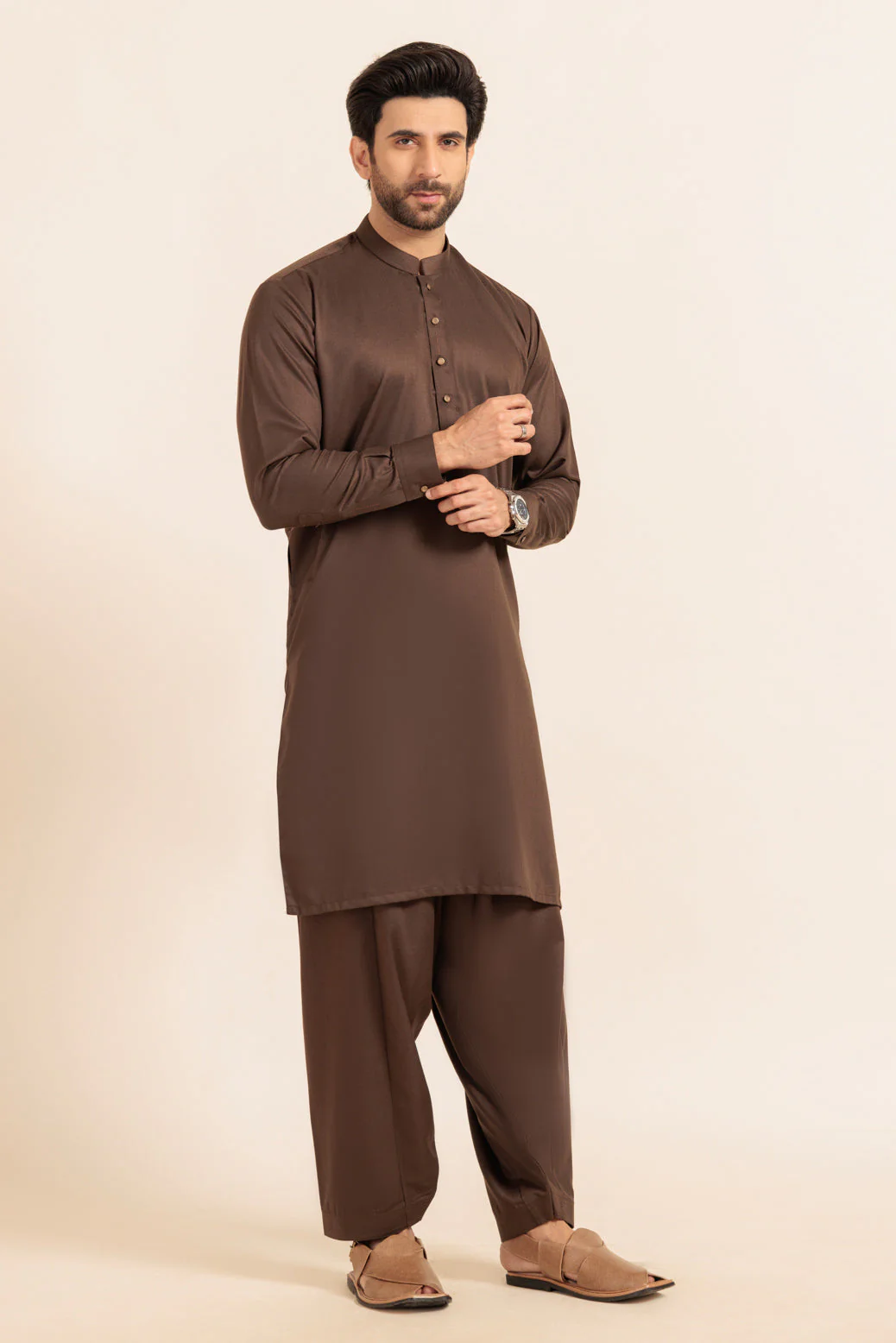 D-BROWN-BLENDED-SHALWAR SUIT - (GSBW24-003) - Image 4