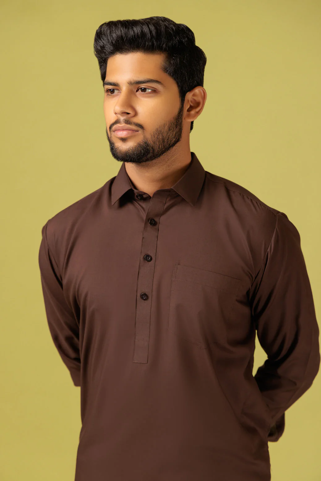 D-BROWN-BLENDED-SHALWAR SUIT - (GSSS23-027) - Image 4