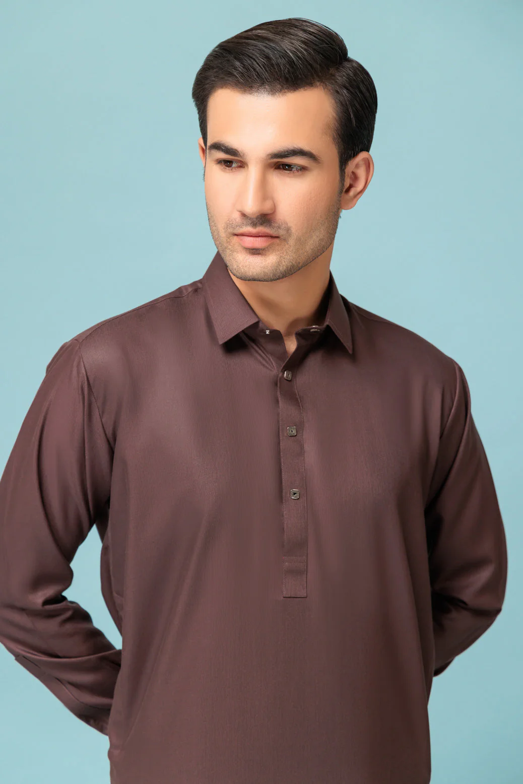 D-BROWN-BLENDED-SHALWAR SUIT - (GSSW23-076) - Image 2