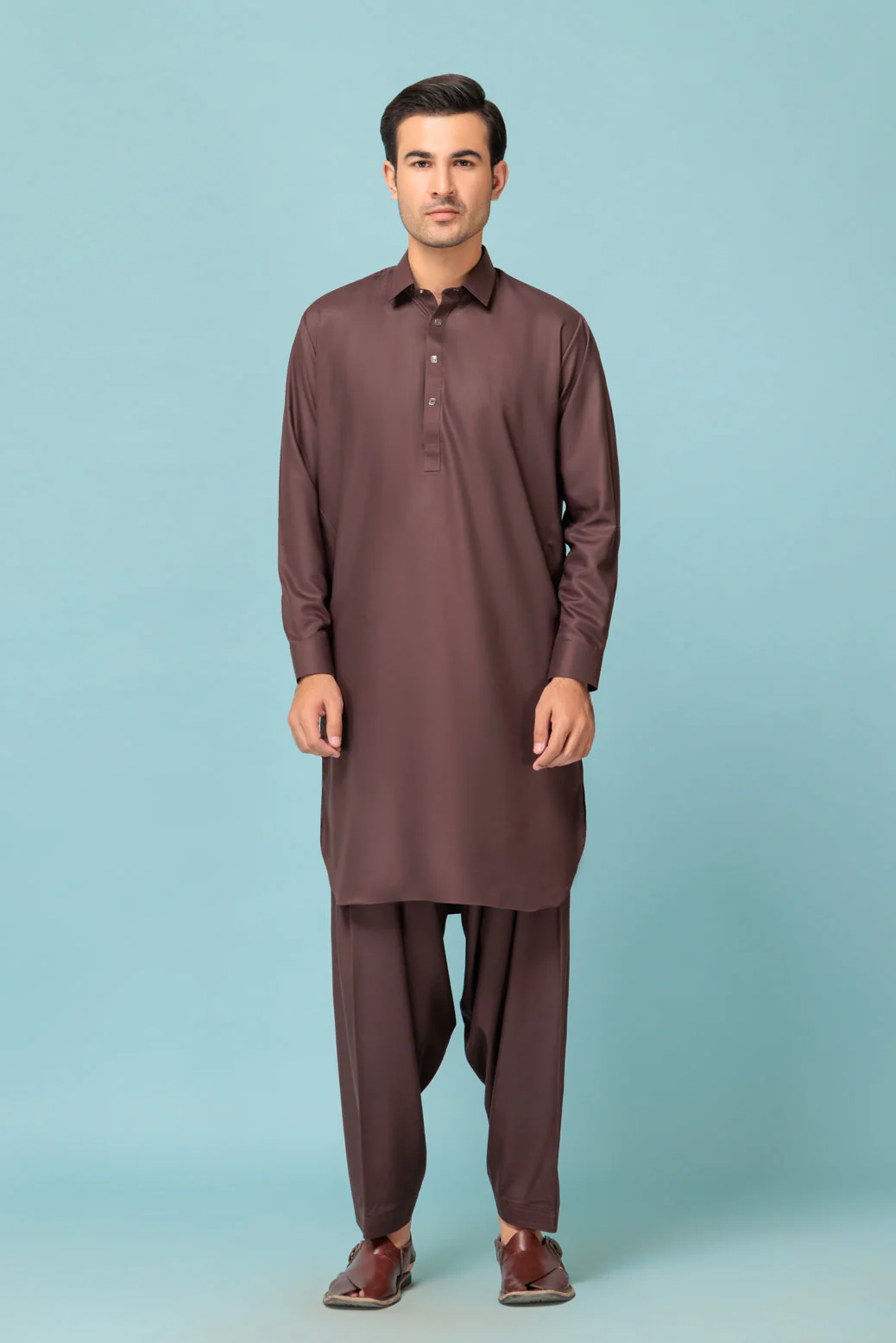 D-BROWN-BLENDED-SHALWAR SUIT - (GSSW23-076) - Image 3