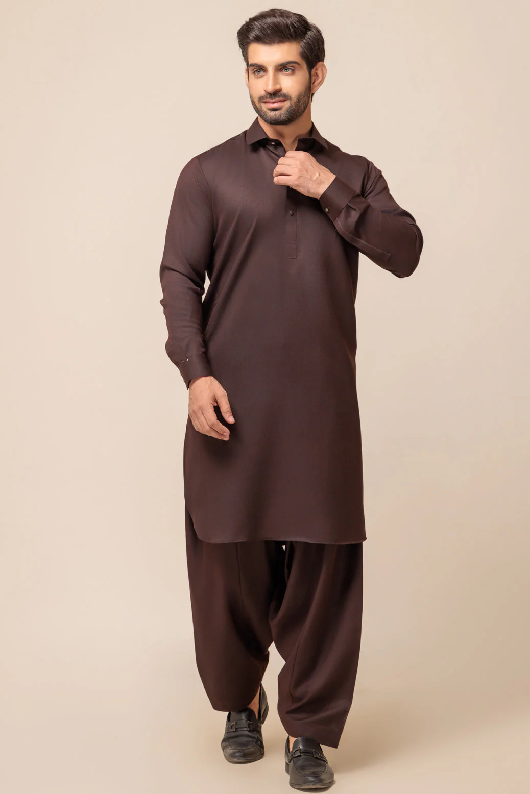 D-BROWN-BLENDED-SHALWAR SUIT - (GSSW23-083) - Image 3