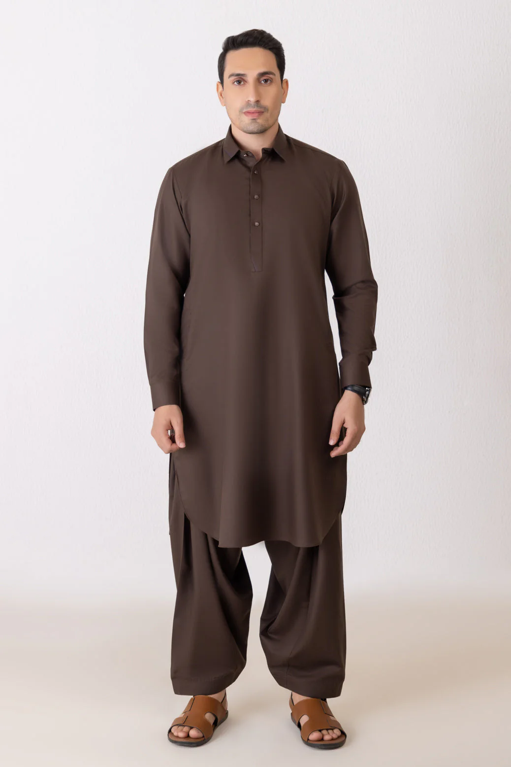 D-BROWN-BLENDED-SHALWAR SUIT  - (GSSW24-017) - Image 4