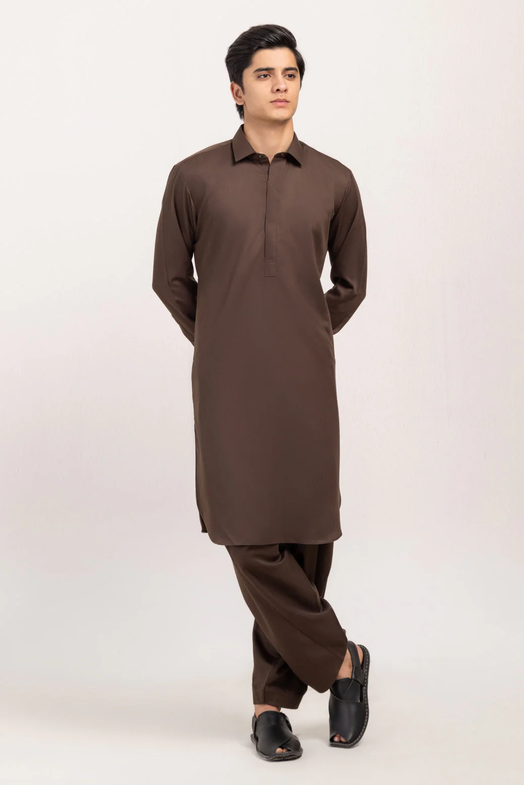 D-BROWN-BLENDED-SHALWAR SUIT  - (GSSW24-025) - Image 3