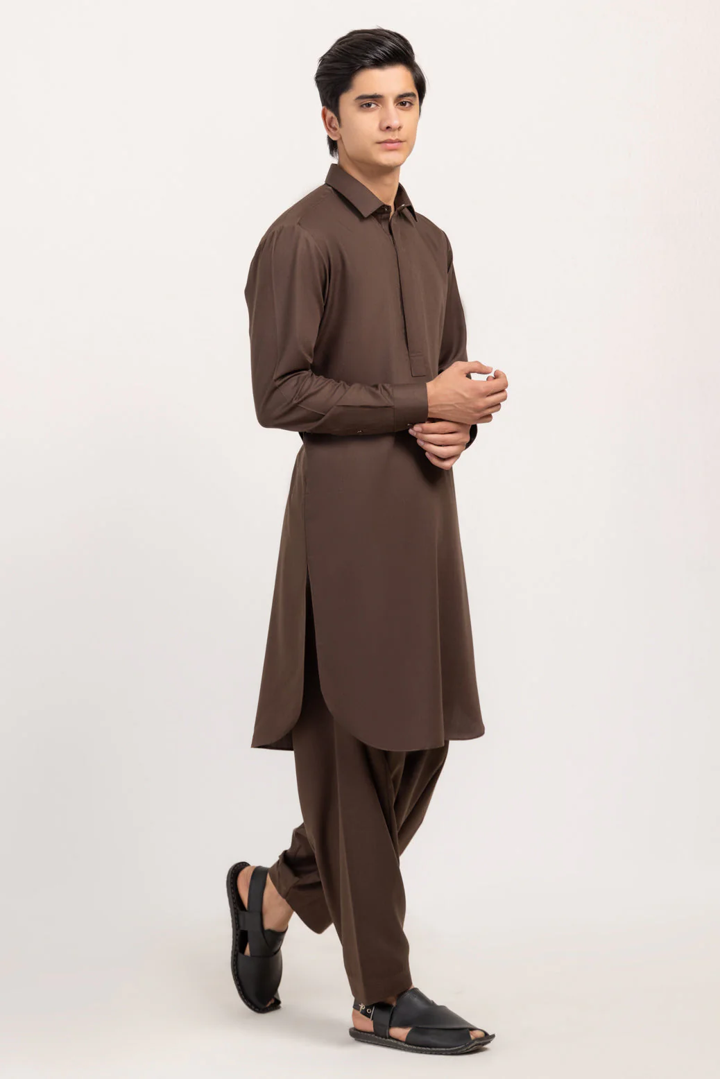 D-BROWN-BLENDED-SHALWAR SUIT  - (GSSW24-025) - Image 4