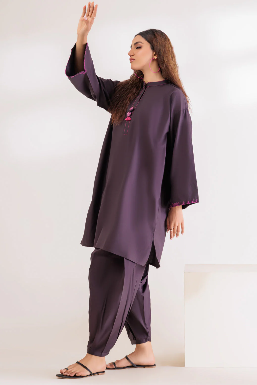 D-BROWN-POPLIN-2 PIECE (WA6232P22) - Image 3