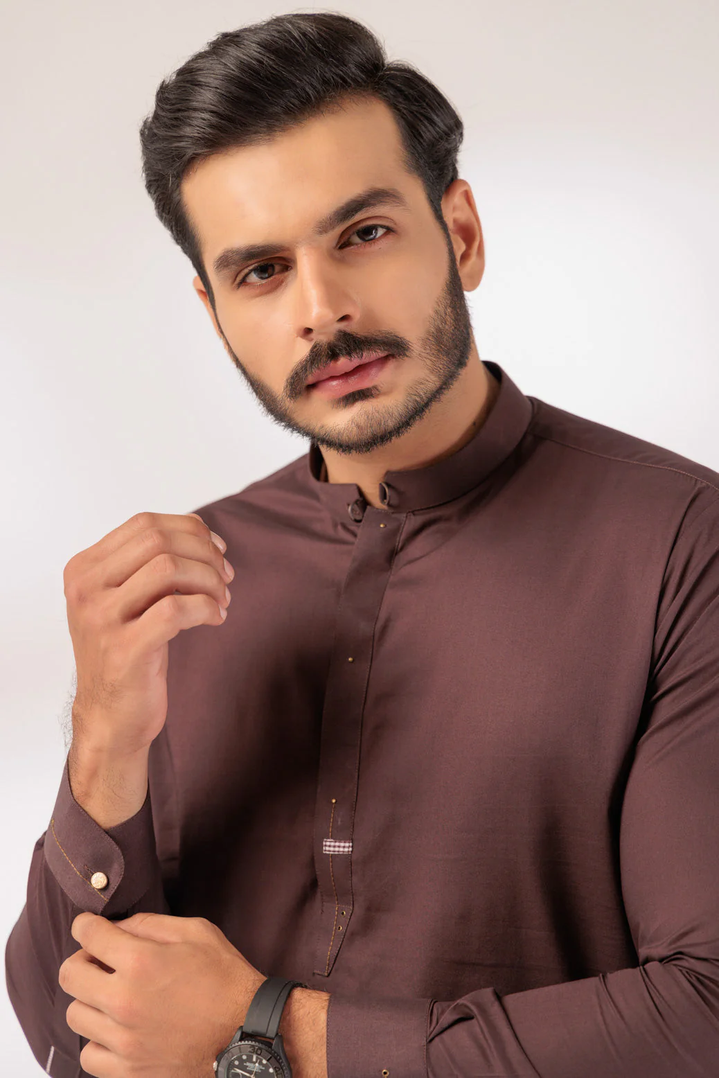 D-COFFEE-COTTON-KURTA TROUSER - (KSR24-024) - Image 3