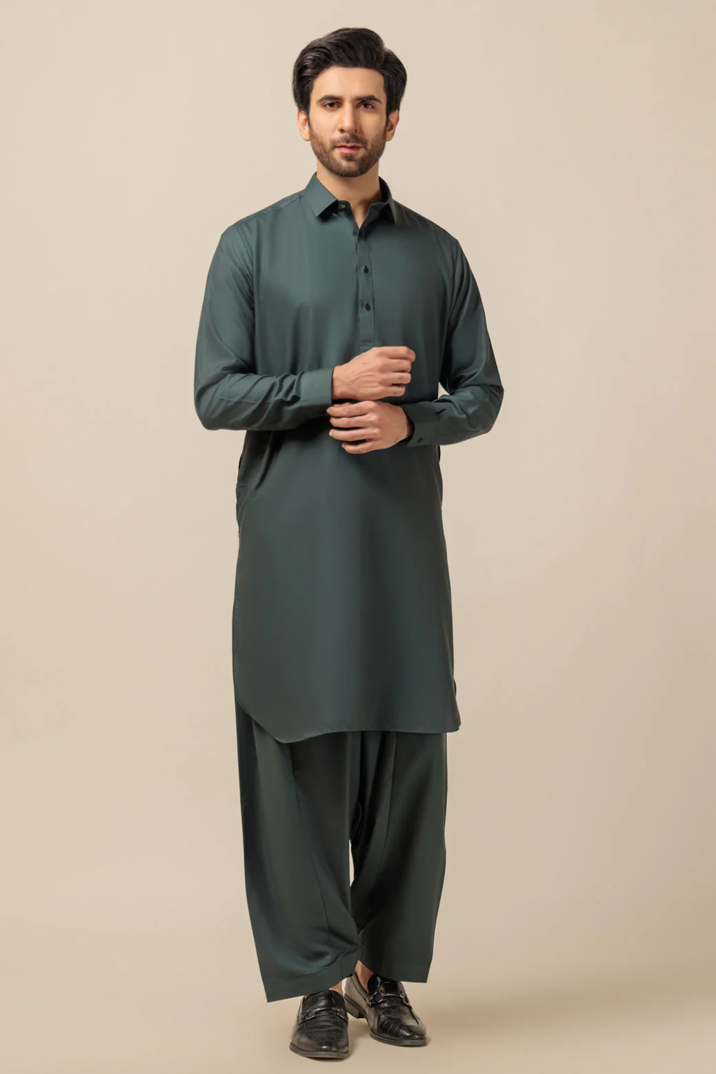 D-GREEN-BLENDED-SHALWAR SUIT - (GSSW23-037) - Image 3