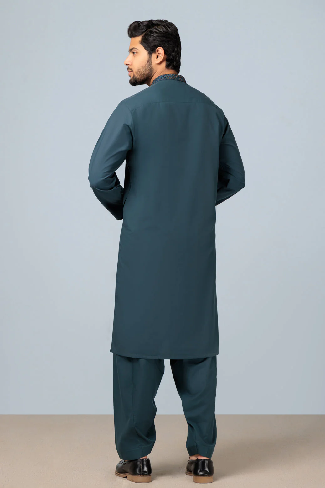 D-GREEN-BLENED-KURTA SHALWAR (KSRS23-067) - Image 5