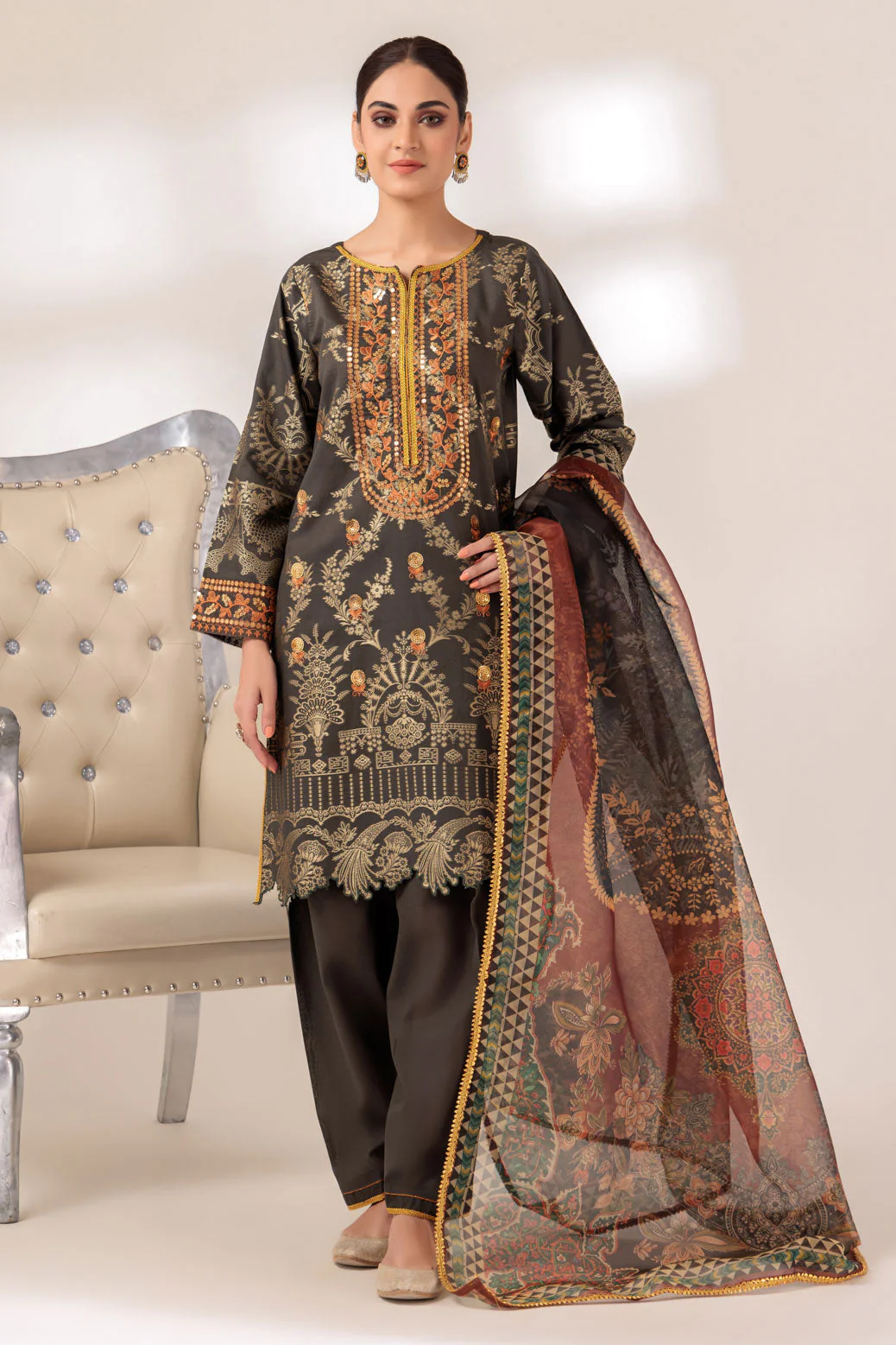 D-GREEN-JACQUARD-3 PIECE (BU1H223P06) - Image 2