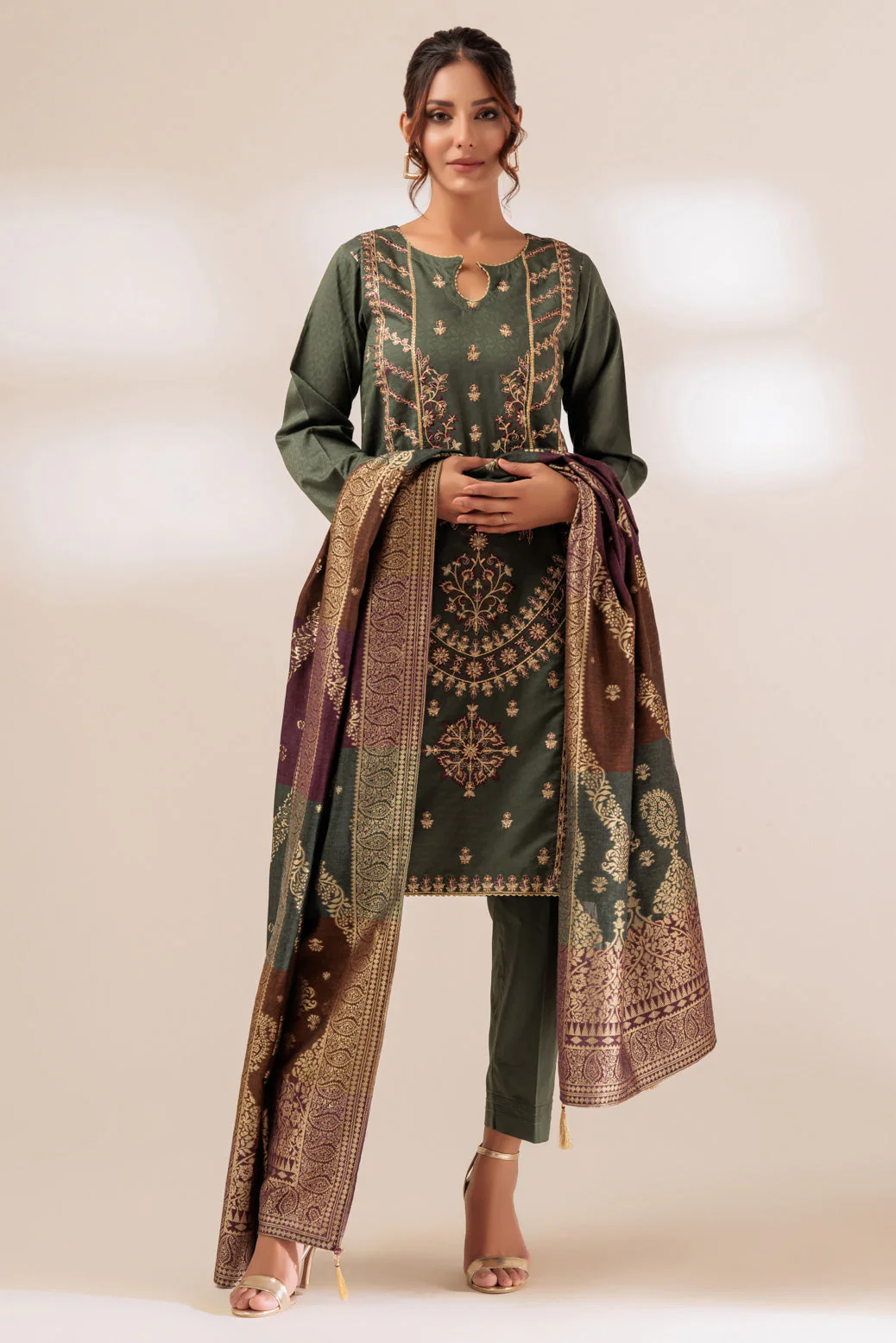 D-GREEN-JACQUARD-3 PIECE (PWS5233P22) - Image 3