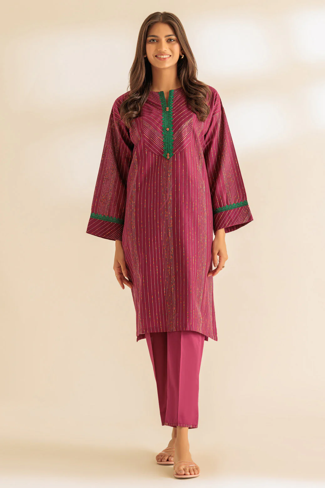 D-PINK-CAMBRIC-2 PIECE (SS6242P19) - Image 4