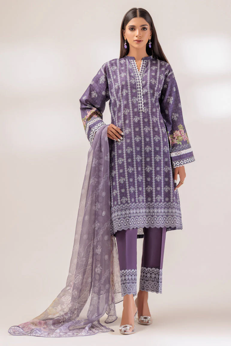 D-PURPLE-CAMBRIC-3 PIECE (PWS1233P05) - Image 3