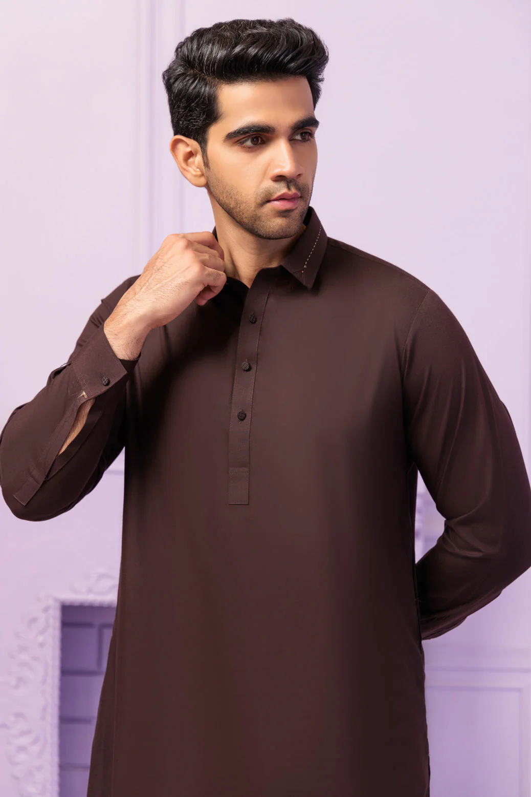 D-WALNUT-BLENDED-KURTA SHALWAR - (KSRR24-006) - Image 2