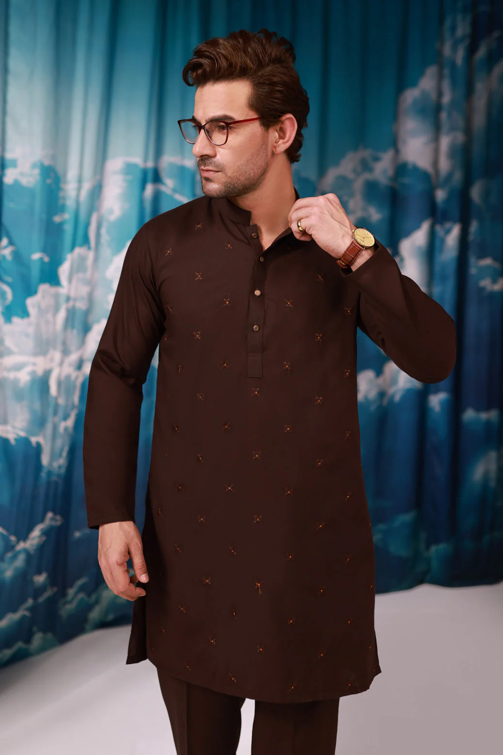 D-WALNUT-BLENDED-KURTA TROUSER - (KSR24-026) - Image 3