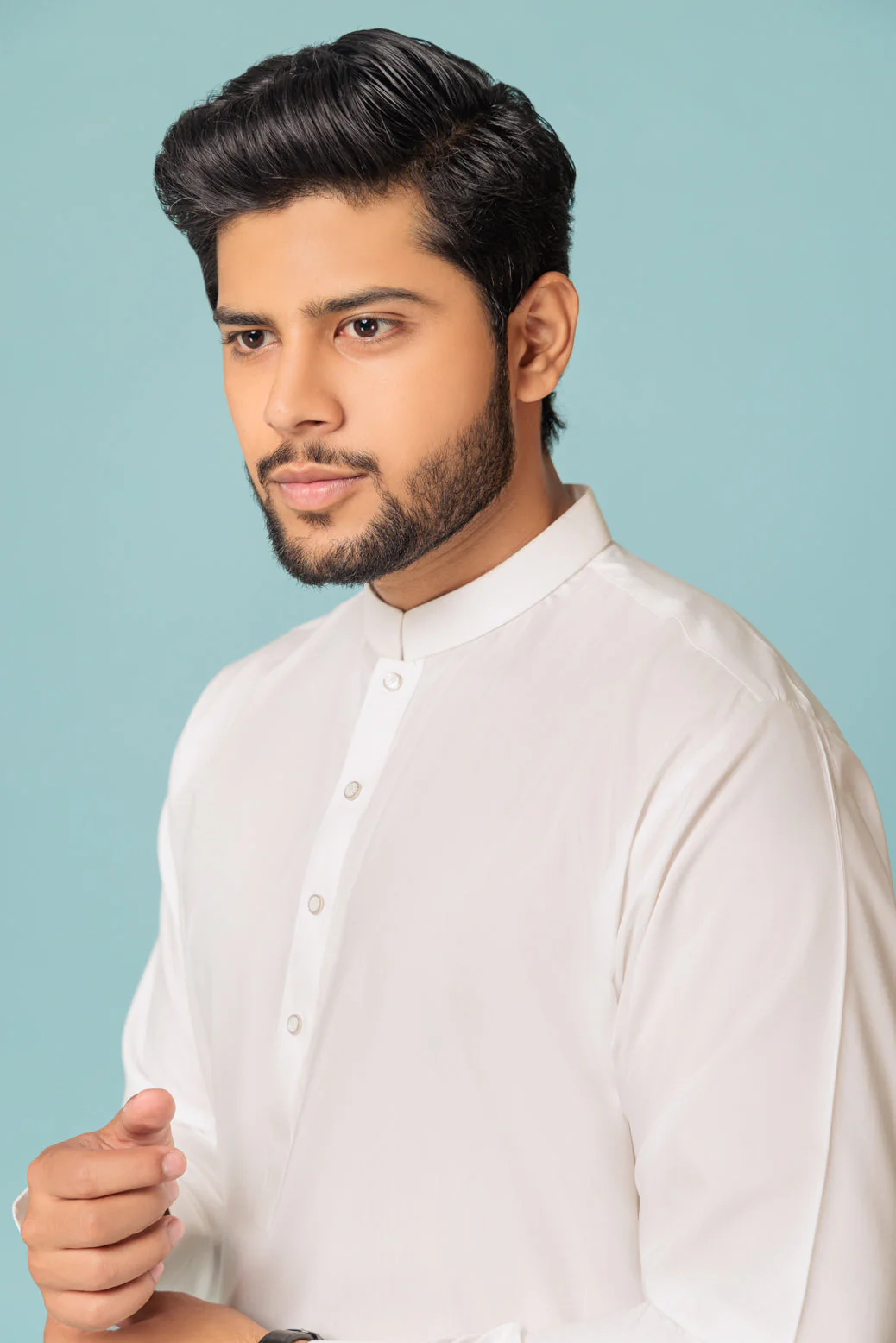 D-WHITE-BLENDED-KURTA SHALWAR - (KSB23-019) - Image 4