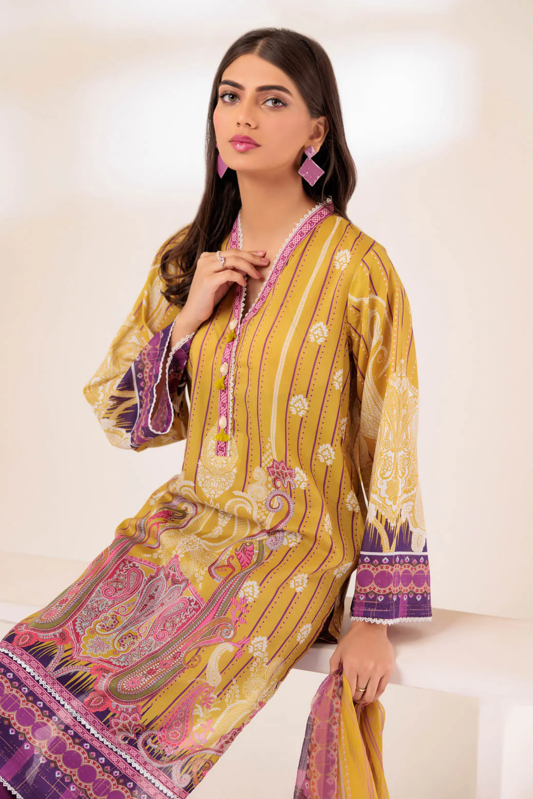 D-YELOW-LAWN-3 PIECE (SSS233P102) - Image 2