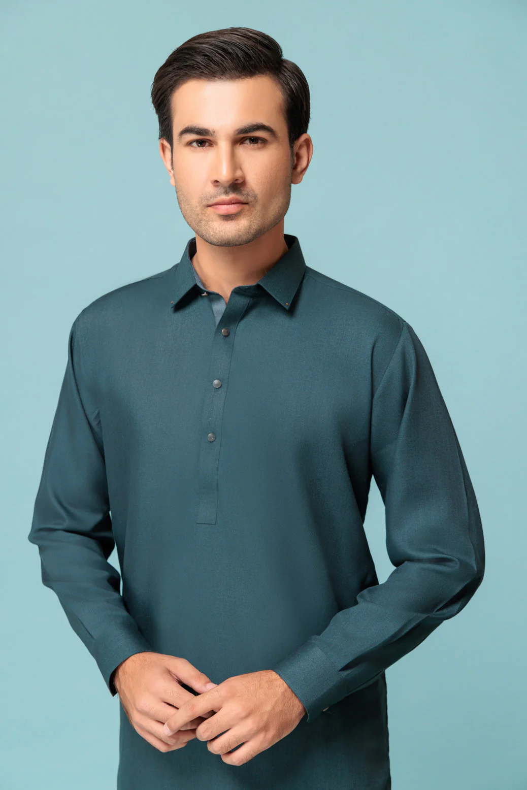 E-GREEN-BLENDED-SHALWAR SUIT - (GSSW23-066) - Image 2