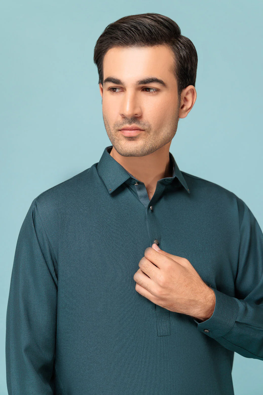 E-GREEN-BLENDED-SHALWAR SUIT - (GSSW23-066) - Image 4