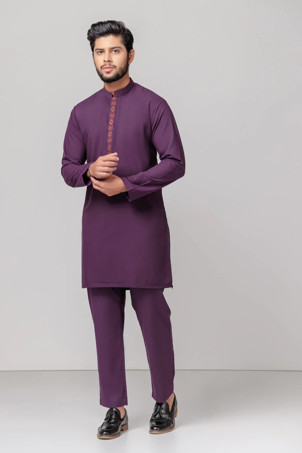 E-PLANT-COTTON-KURTA PAJAMA TROUSER (KSS23-006) - Image 4