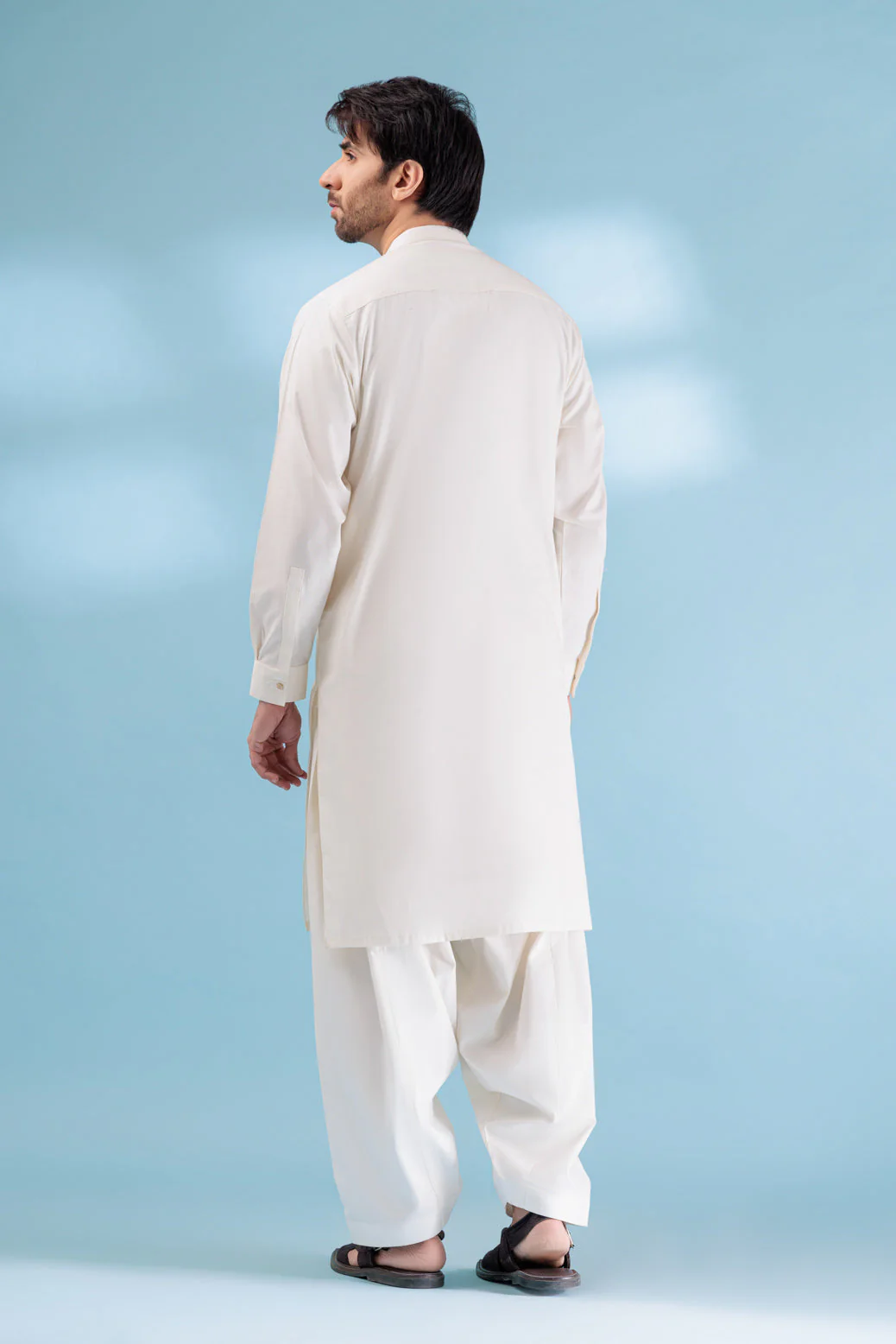 EG-WHITE-BLENDED-KURTA SHALWAR - (KSRW23-021) - Image 5