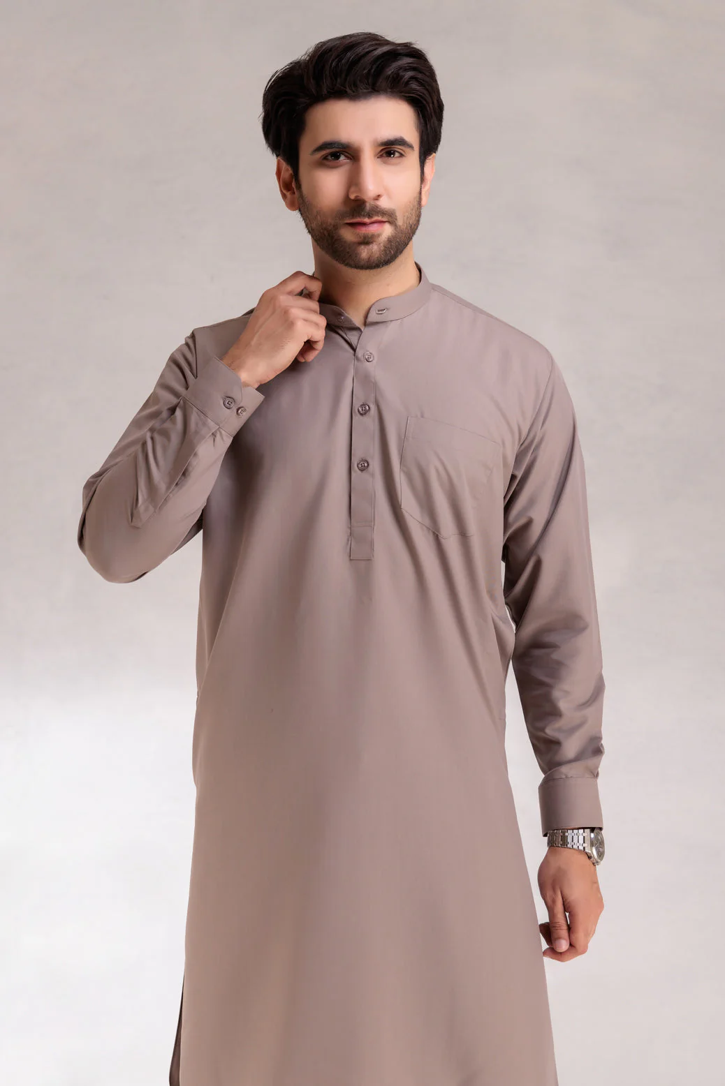EL-GRAY-BLENDED-SHALWAR SUIT (GSBB22-009) - Image 4