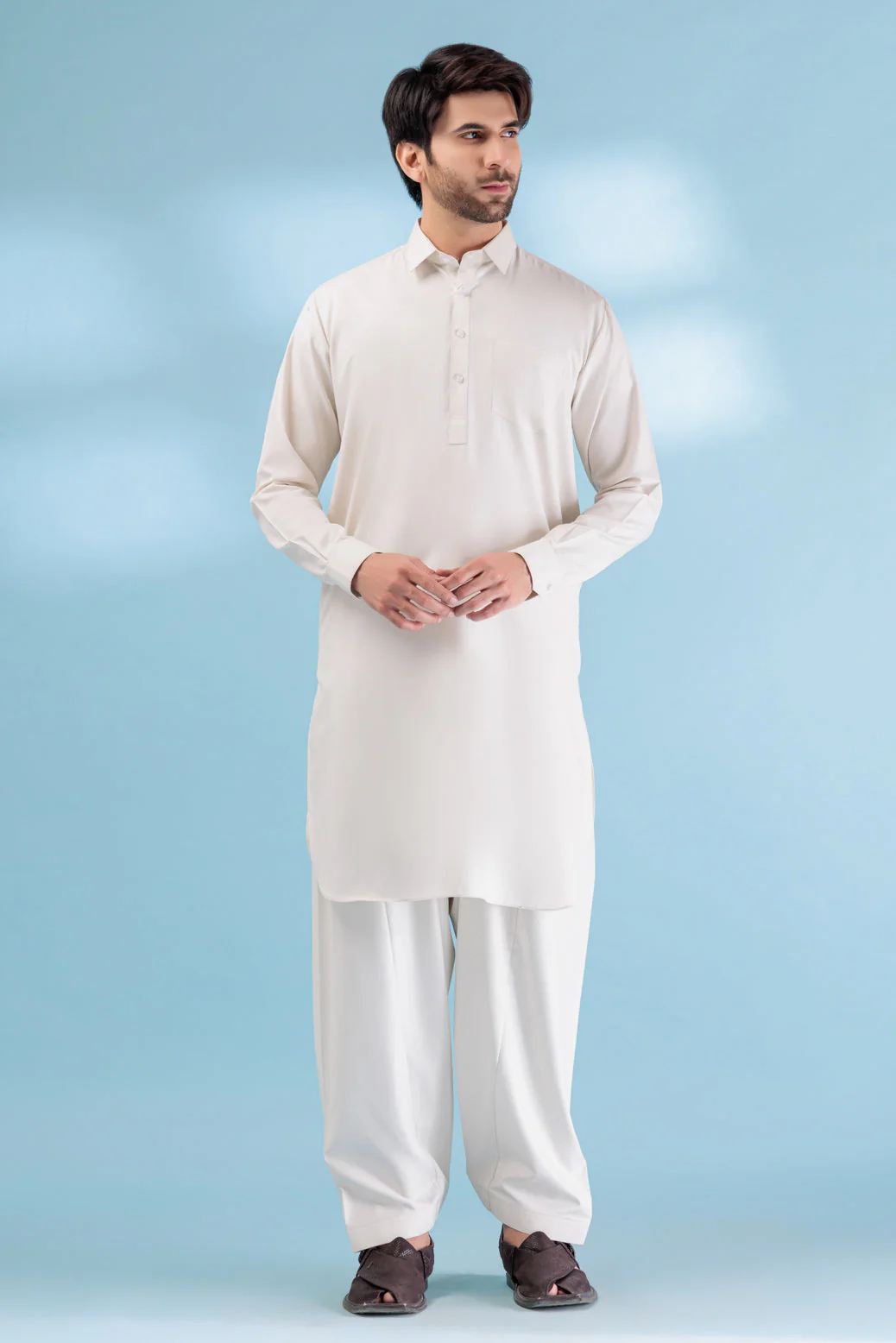 F-BROWN-BLENDED-SHALWAR SUIT - (GSSB23-008) - Image 4