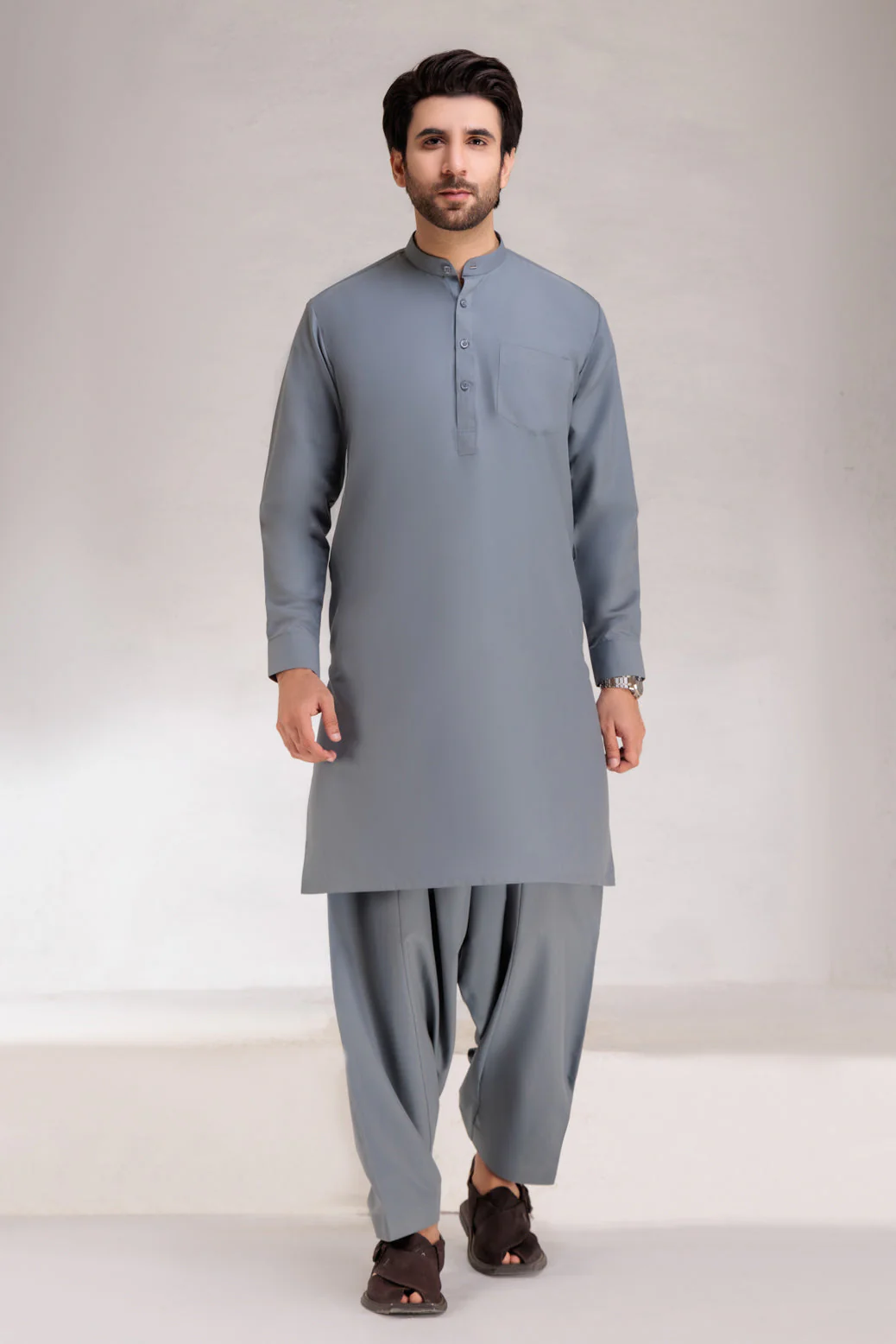 F-GRAY-BLENDED-SHALWAR SUIT (GSBB22-009) - Image 4