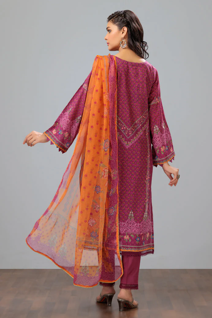 FUCHSIA-LAWN-3 PIECE (SSS233P12) - Image 2