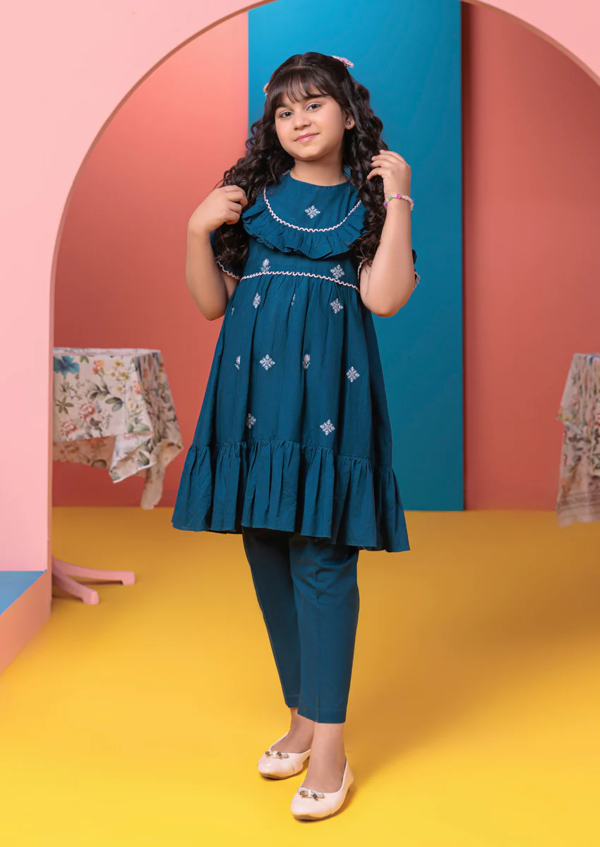T-Blue-Cambric-2 Piece (G25DE2016) - Image 3