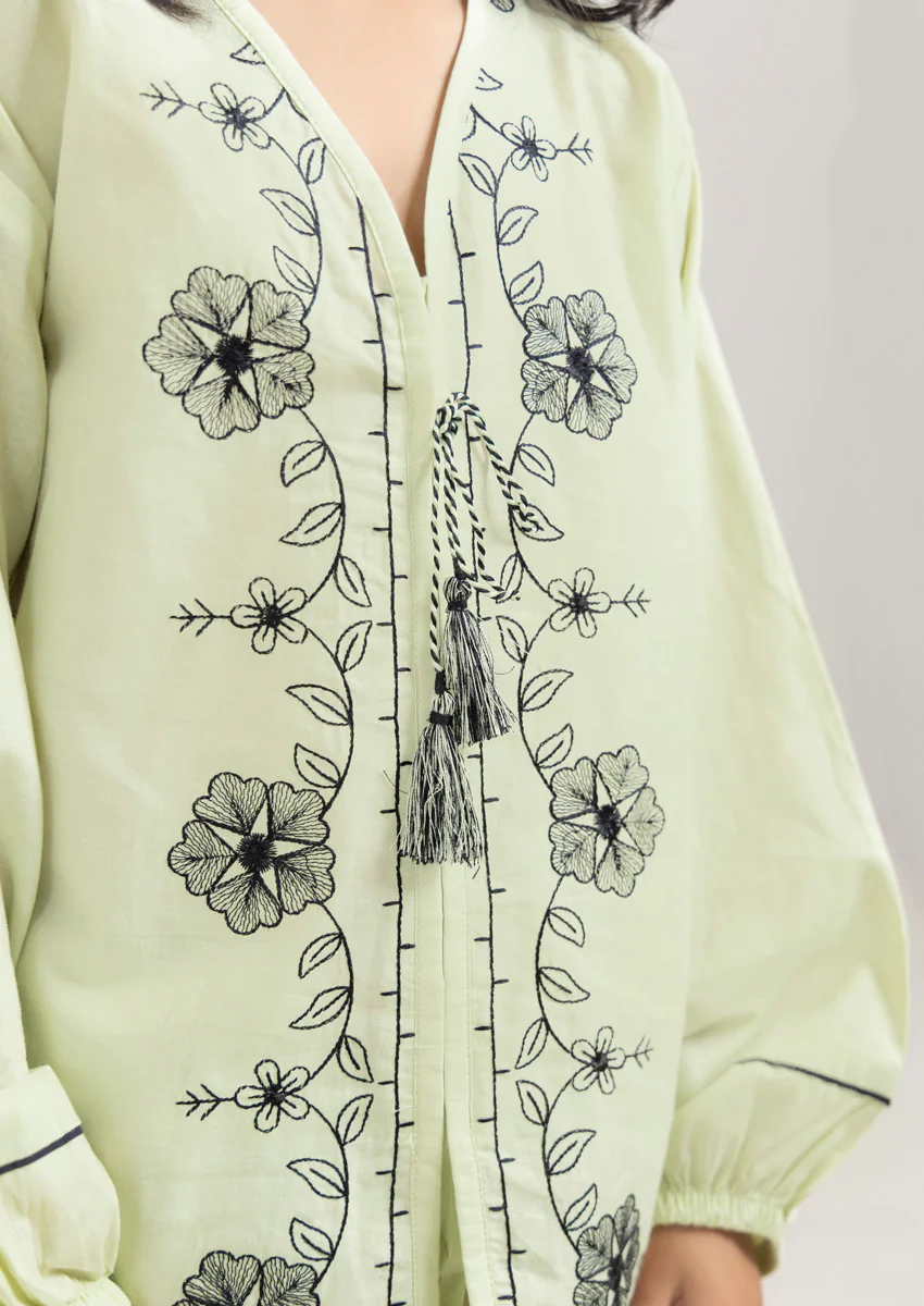 Light-Green-Cambric-2 Piece (G25DE2019) - Image 4