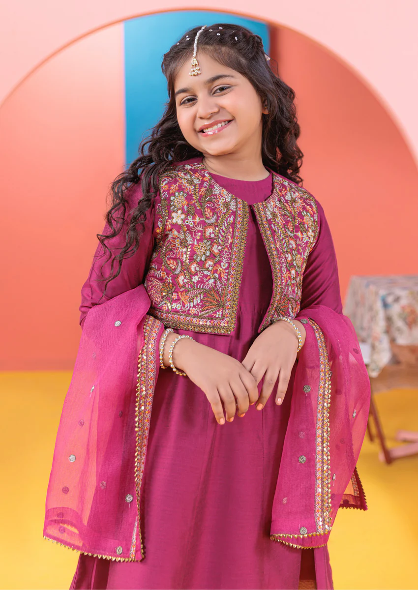M-Pink-Silk-3 Piece (G25FE3011) - Image 5