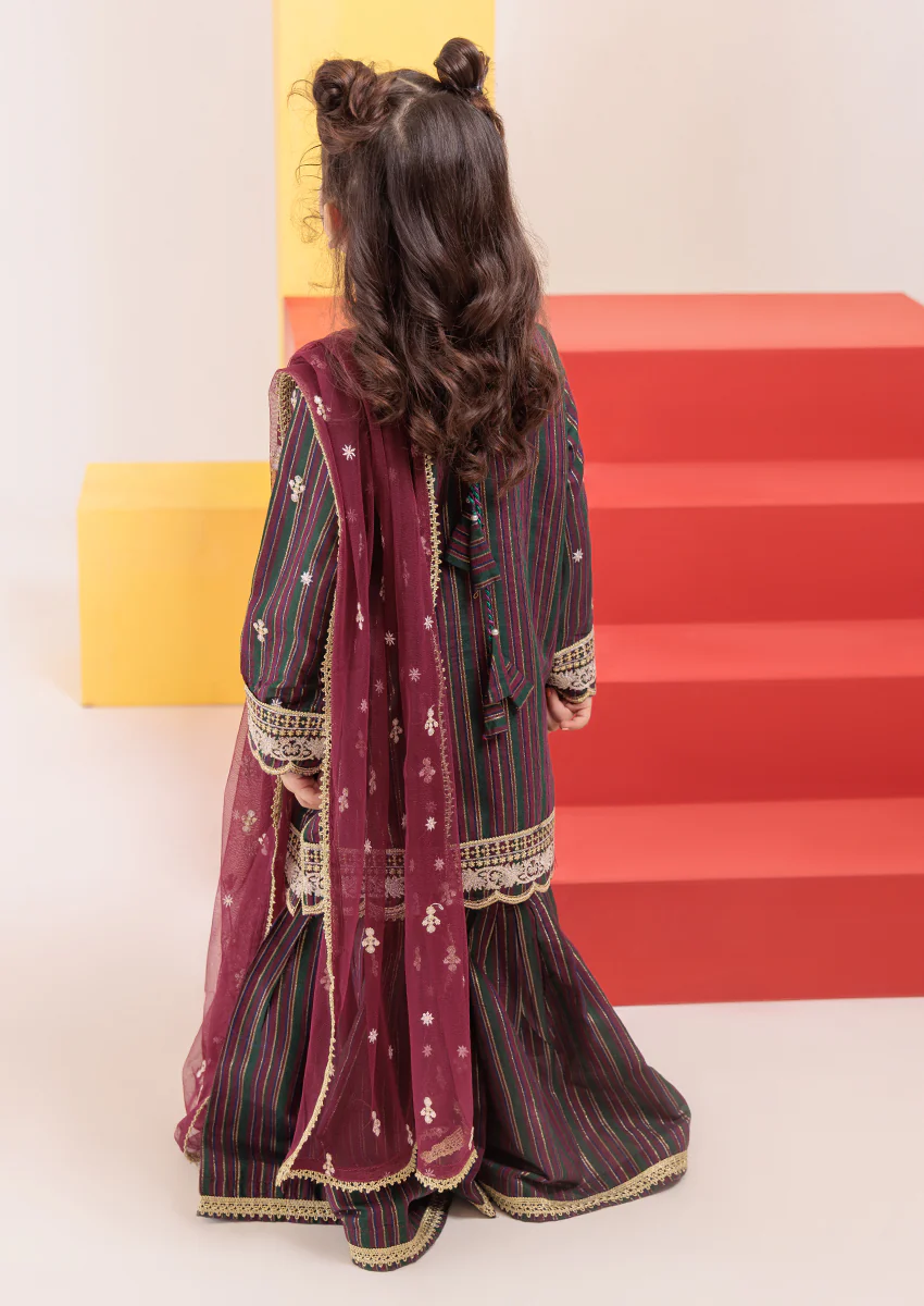 Burgundy-Maisuri-3 Piece (G25FE3023) - Image 2