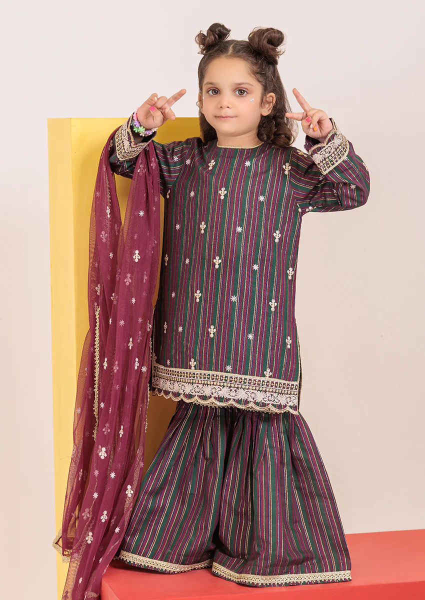 Burgundy-Maisuri-3 Piece (G25FE3023) - Image 7