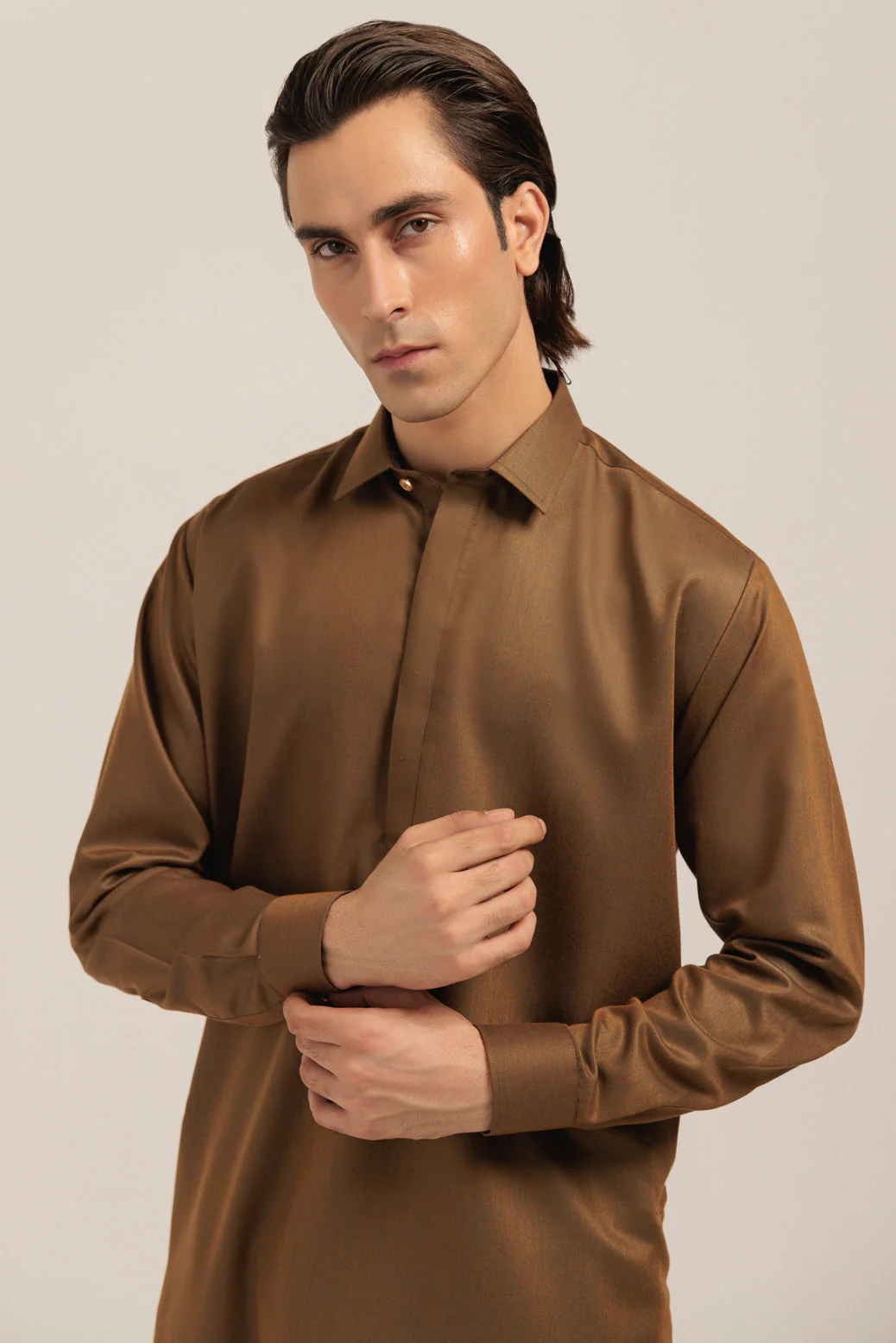 GOLDEN-BLENDED-KURTA SHALWAR - (KSRW24-026) - Image 3