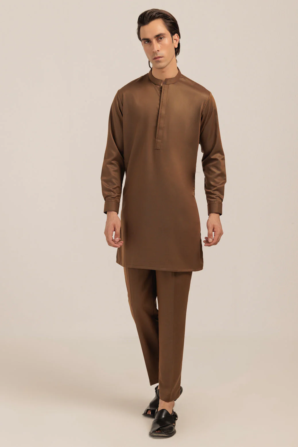 GOLDEN-BLENDED-KURTA TROUSER - (KSW24-024) - Image 2