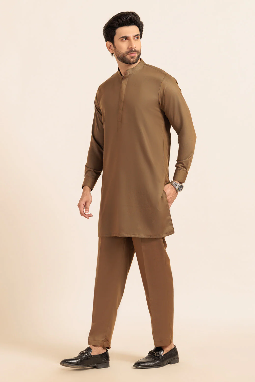 GOLDEN-BLENDED-KURTA TROUSER - (KSW24-025) - Image 4