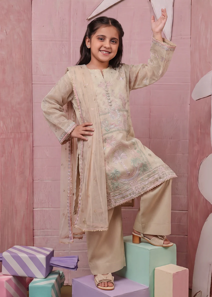 Beige-Cotton-Net-3 Piece (GP3PSLW25GI1J3) - Image 3