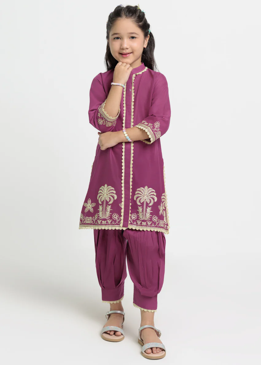 Purple-Cambric-2 Piece (GPS25DE2031) - Image 3