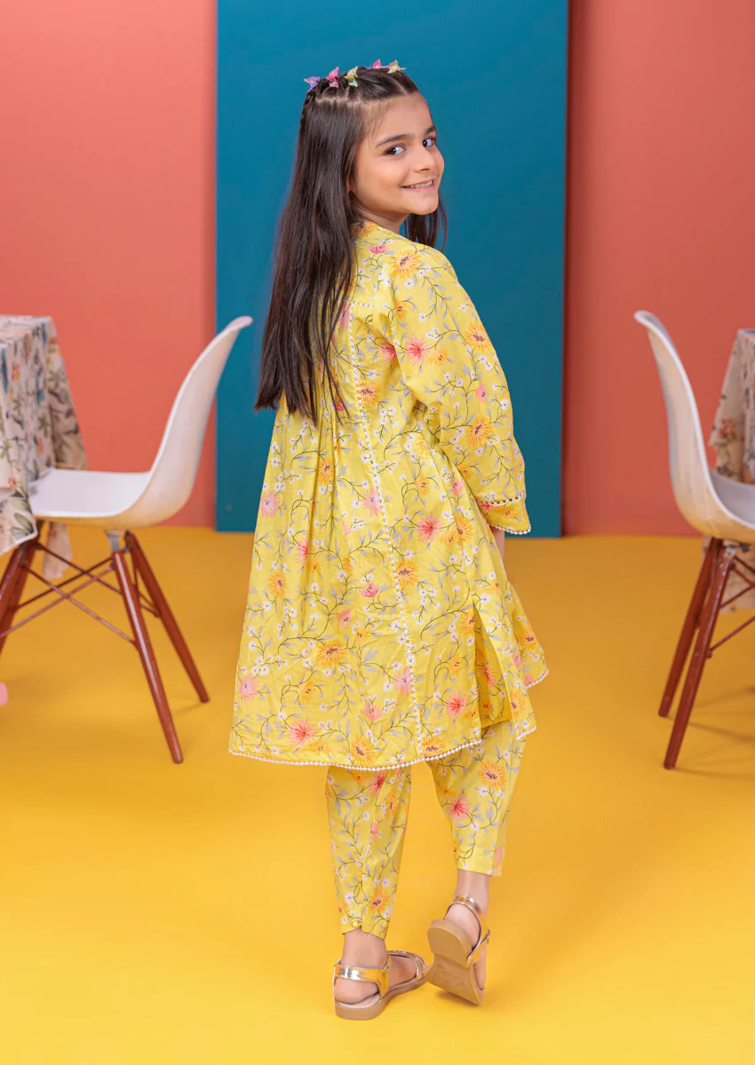 Yellow-Lawn-2 Piece (GPS25P2013) - Image 2