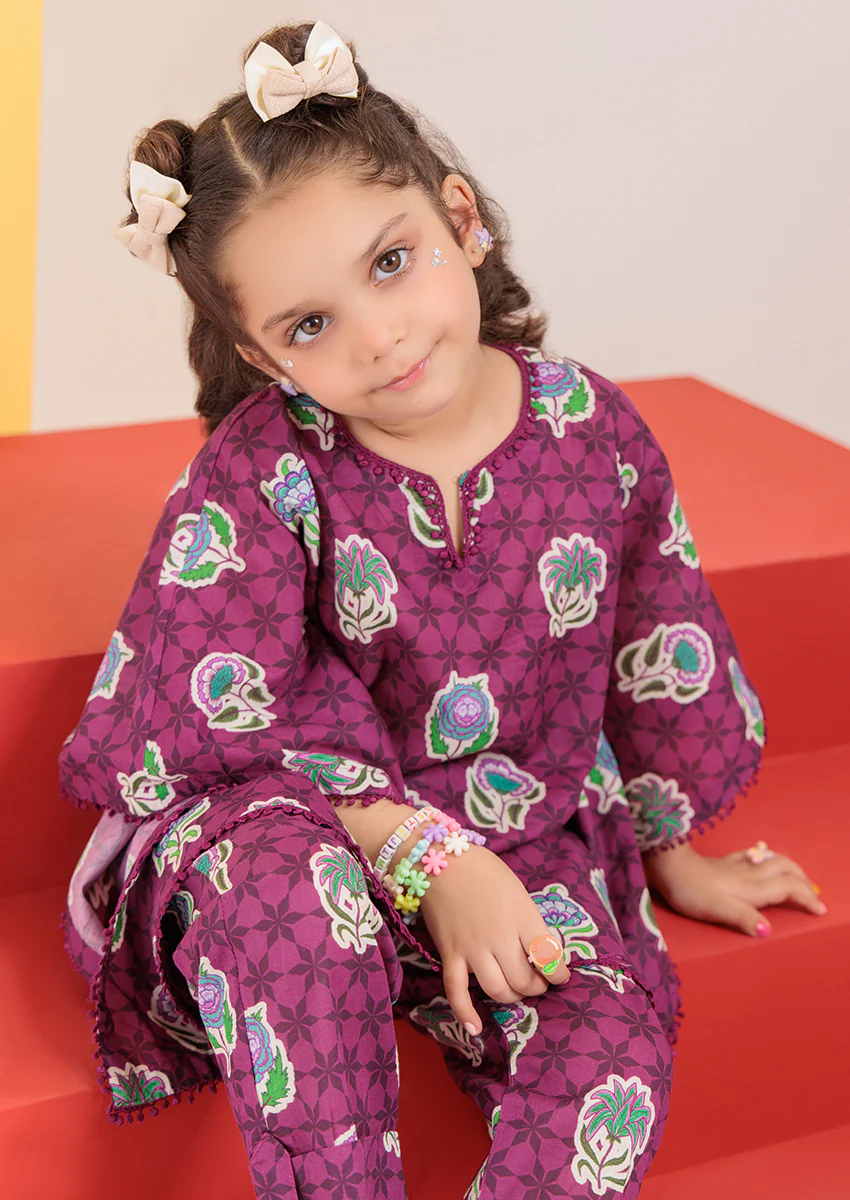 Purple-Cambric-2 Piece (GPS25P2023) - Image 3