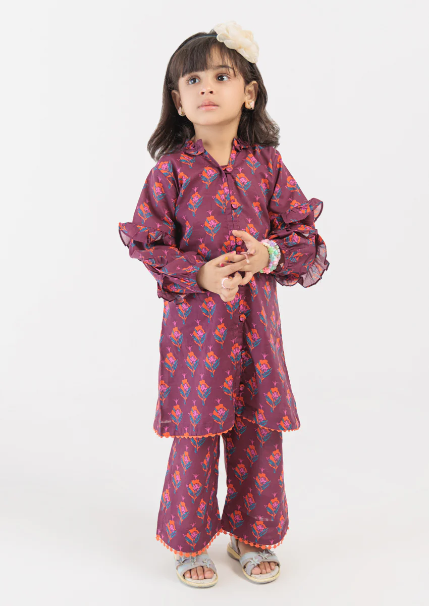 Plum-Cambric-2 Piece (GPS25P2035) - Image 3