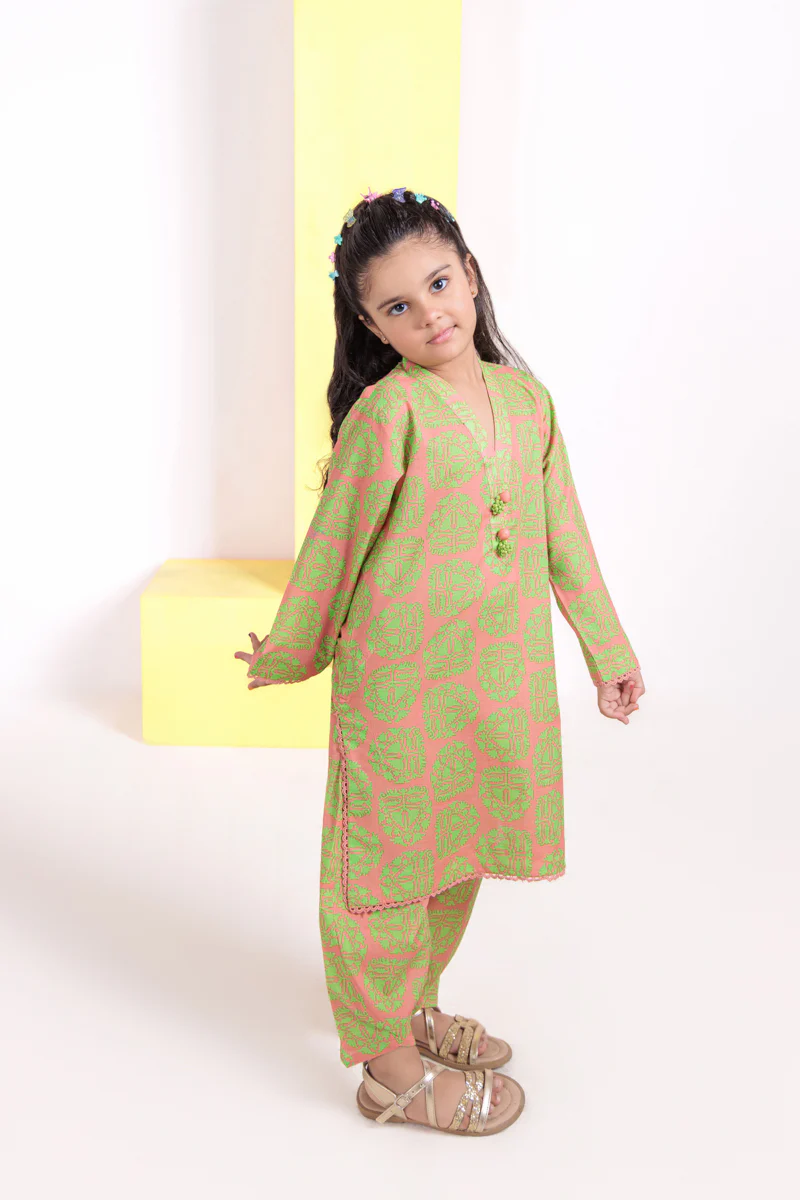 P-Pink-Cambric-2 Piece (GPS25P2042) - Image 2