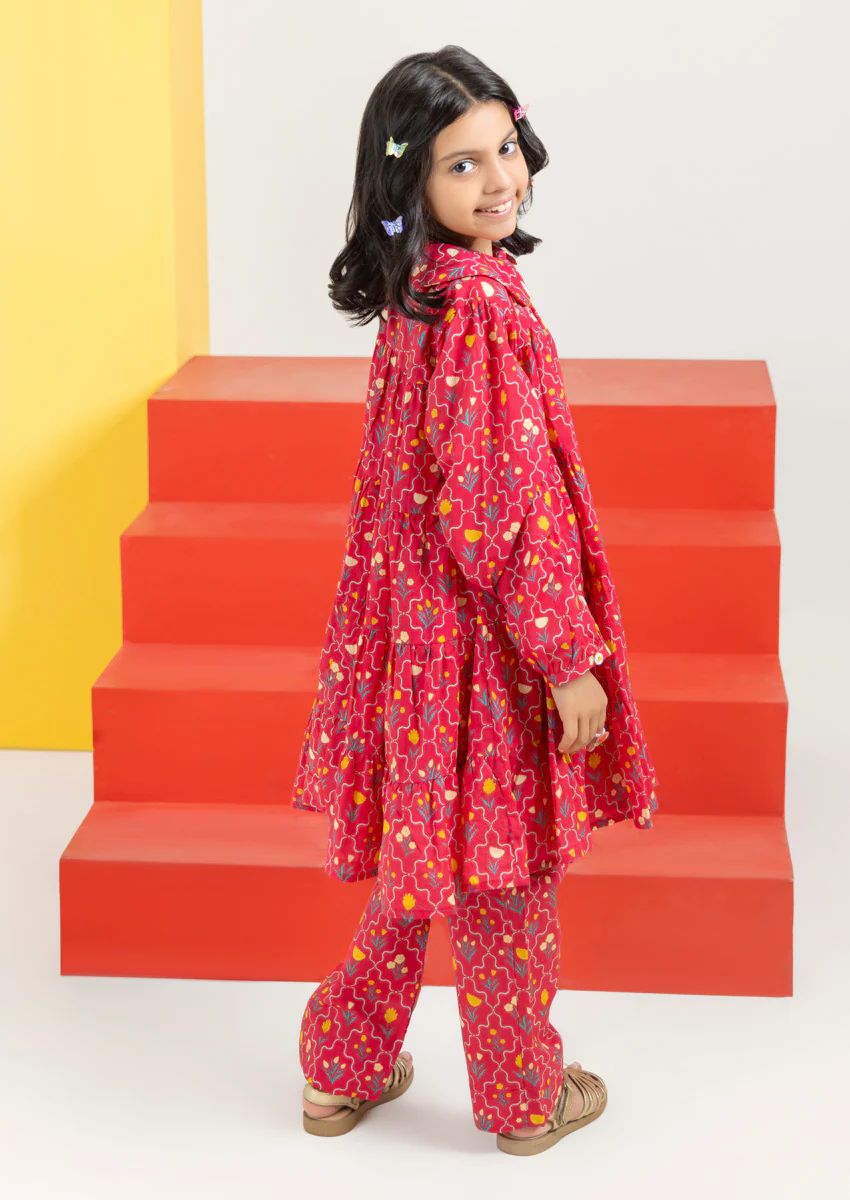 Pink-Cambric-2 Piece (GPS25P2060) - Image 2
